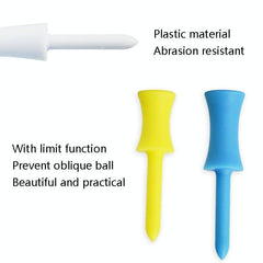 60-Piece Plastic Golf Ball Tees With Ribbon Needle - 43Mm Size-1915197975014019075