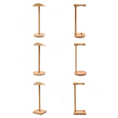 Solid Wood Desktop Headset Display Stand - Elegant Design-1915198101992378369