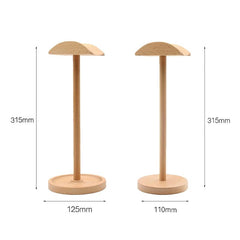 Solid Wood Desktop Headset Display Stand - Elegant Design-1915197796844179458