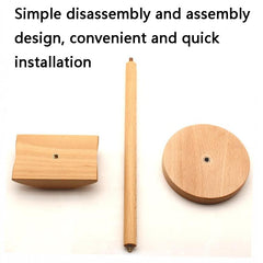 Solid Wood Desktop Headset Display Stand - Elegant Design-1915197796844179461