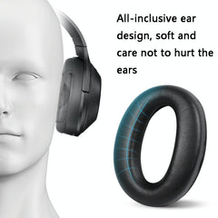 2 Leather Headset Earmuffs For Sony 1000Xm4 With Snap - Champagne-1915198145483116546