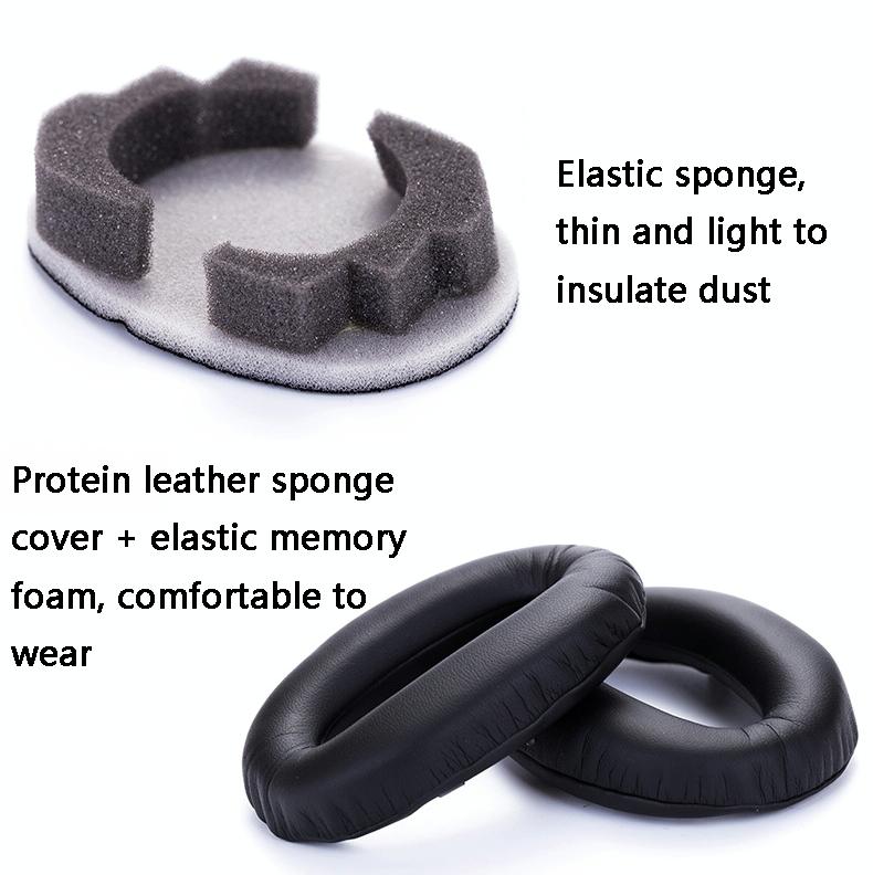 2 Leather Headset Earmuffs For Sony 1000Xm4 With Snap - Champagne-1915198145483116548