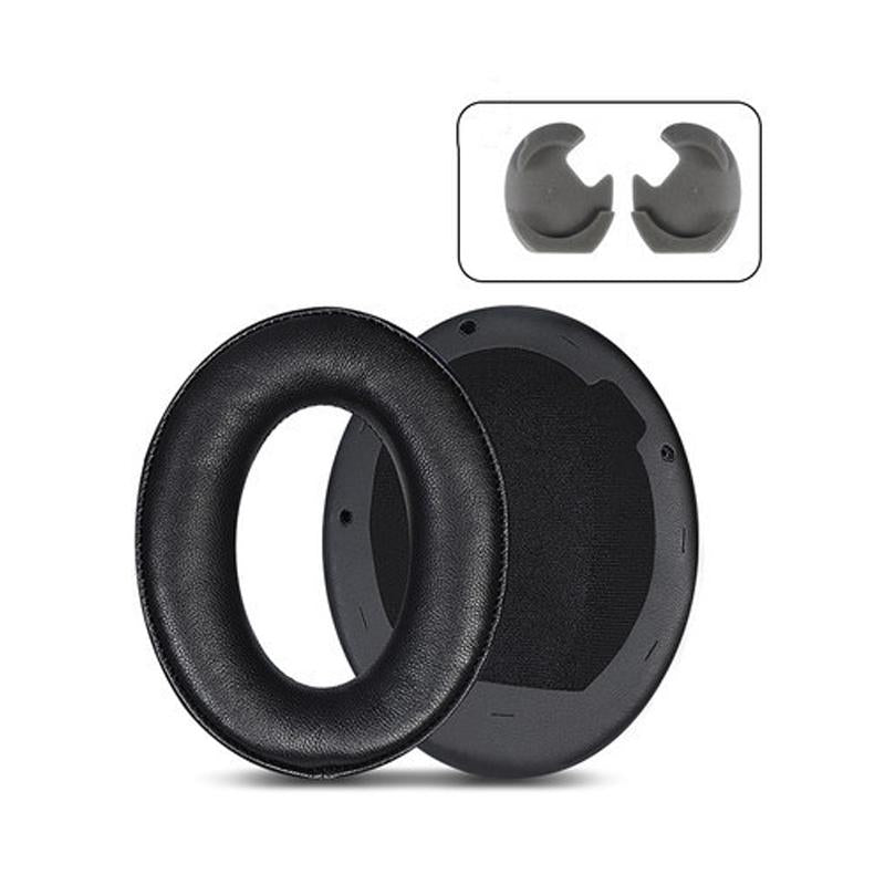 2 Leather Headset Earmuffs For Sony 1000Xm4 - Black Lambskin-1964932294980538368