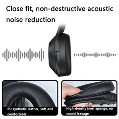 2 Leather Headset Earmuffs For Sony 1000Xm4 - Black Lambskin-1964932294980538371