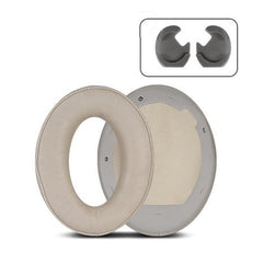 2 Leather Headset Earmuffs For Sony 1000Xm4 - Champagne Lambskin No Snap-1915197644129570816