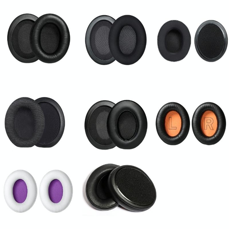 2-Pack Headset Earmuffs For Kingston Hyperx Cloud Ii / Alpha / Flight / Stinger - Black Splicing-1915198406377213953