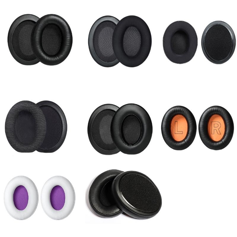 2-Pack Headset Earmuffs For Kingston Hyperx Cloud Ii - Black / Orange-1915197665369526273