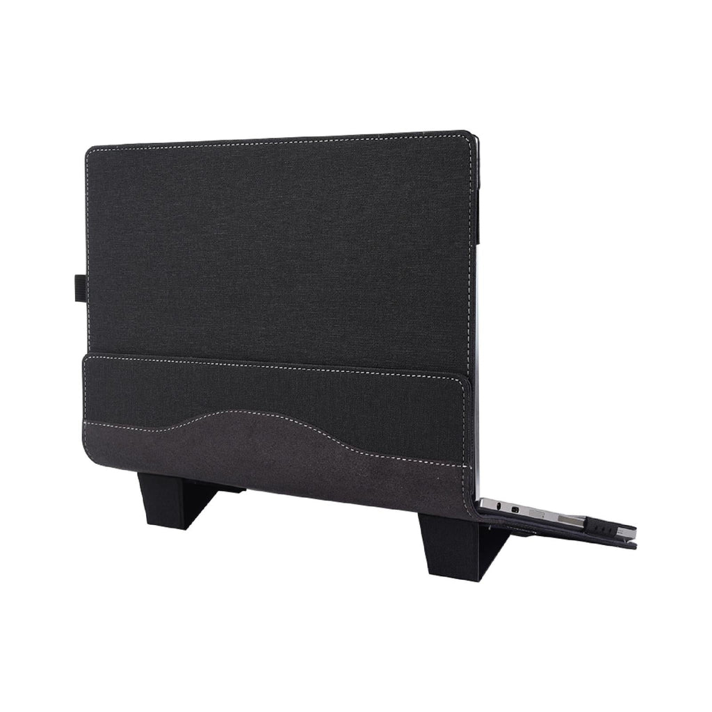 15.6 Inch Multifunctional Laptop Case With Stand - Black Pu Leather-1915197945309958151