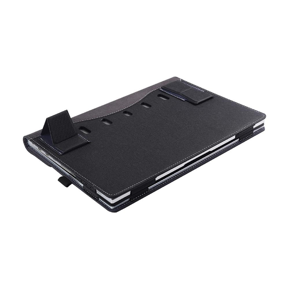 15.6 Inch Multifunctional Laptop Case With Stand - Black Pu Leather-1915197945309958150