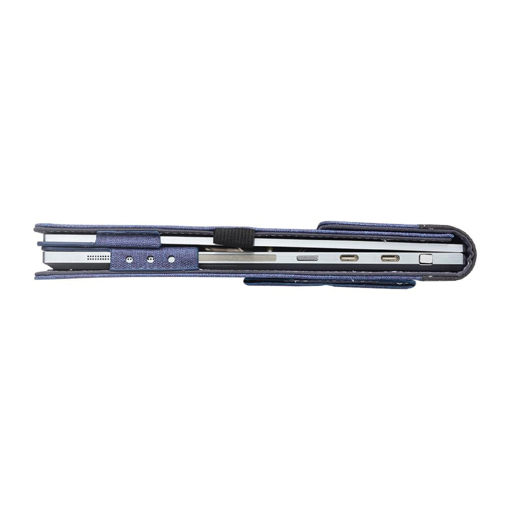 15.6 Inch Multifunctional Laptop Case With Stand - Blue Pu Leather-1915197784328376325
