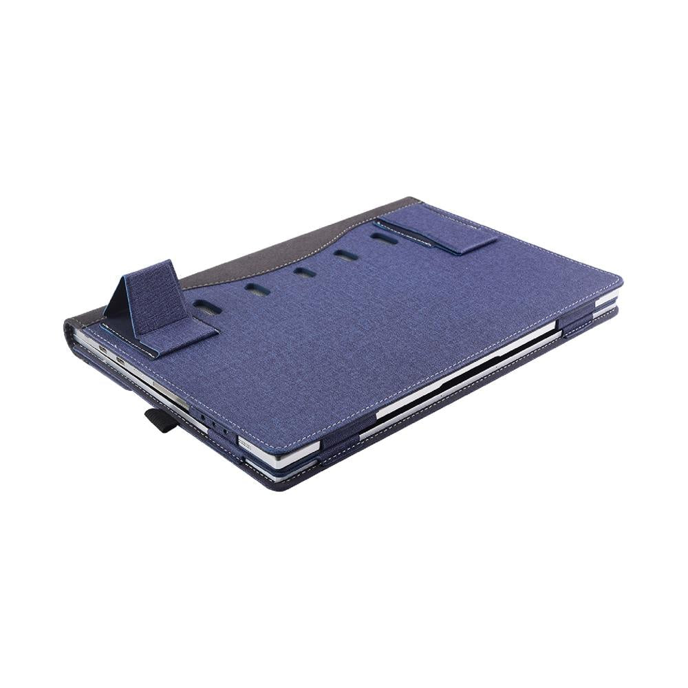 15.6 Inch Multifunctional Laptop Case With Stand - Blue Pu Leather-1915197784328376326