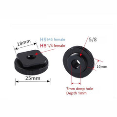 2-Pack Aluminum Hot Shoe Adapter 5 / 8 Male To M6 Female-1915198132350750722
