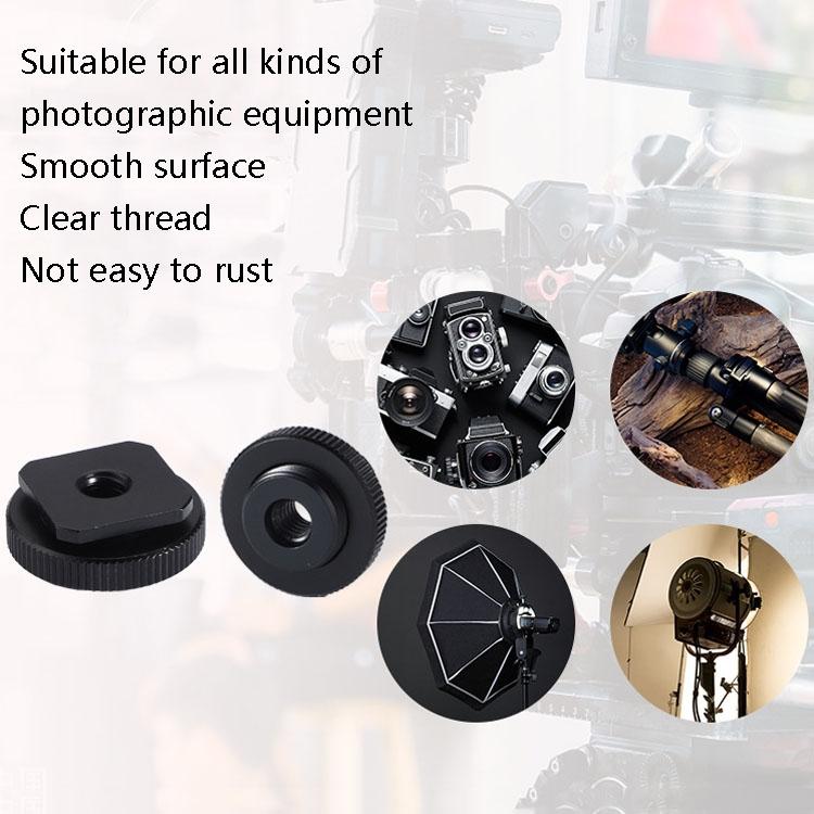 2-Pack Aluminum Hot Shoe Adapter 5 / 8 Male To M6 Female-1915198132350750726