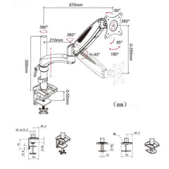 Rotating Desktop Monitor Stand - Lifts And Saves Space-1964932293088907266