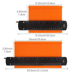 Metal Profile Contour Utensils Set With Lock - 6 & 10 Ruler Straight Pencil Screwdriver-1915197819799605249