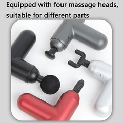 Red Mini Vibrating Fascia Massage Gun - Button Type-1915197810286923779