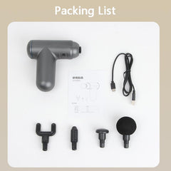 Red Mini Vibrating Fascia Massage Gun - Button Type-1915197810286923782