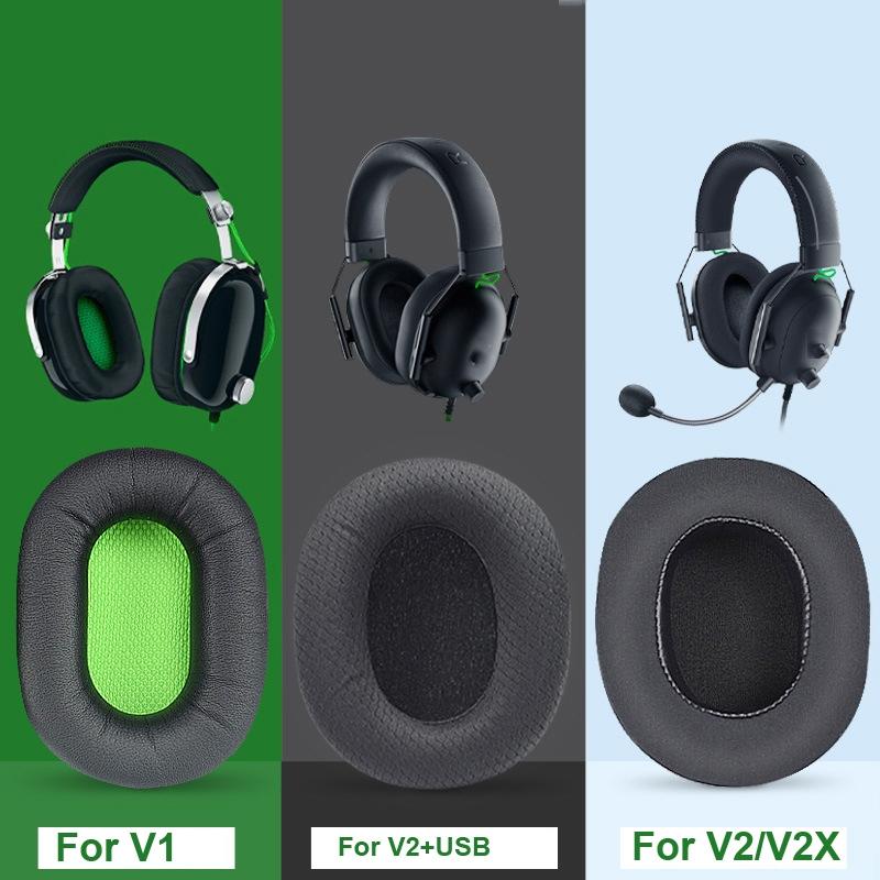 Black Mesh Earpads For Razer Blackshark V2 Usb Sound / Pro Headset - 1 Pair-1922443457511690241