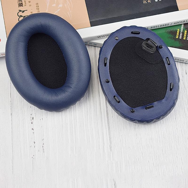 Blue Leather Earpads For Sony Wh-1000Xm4 - Set Of 2-1915197632448434181