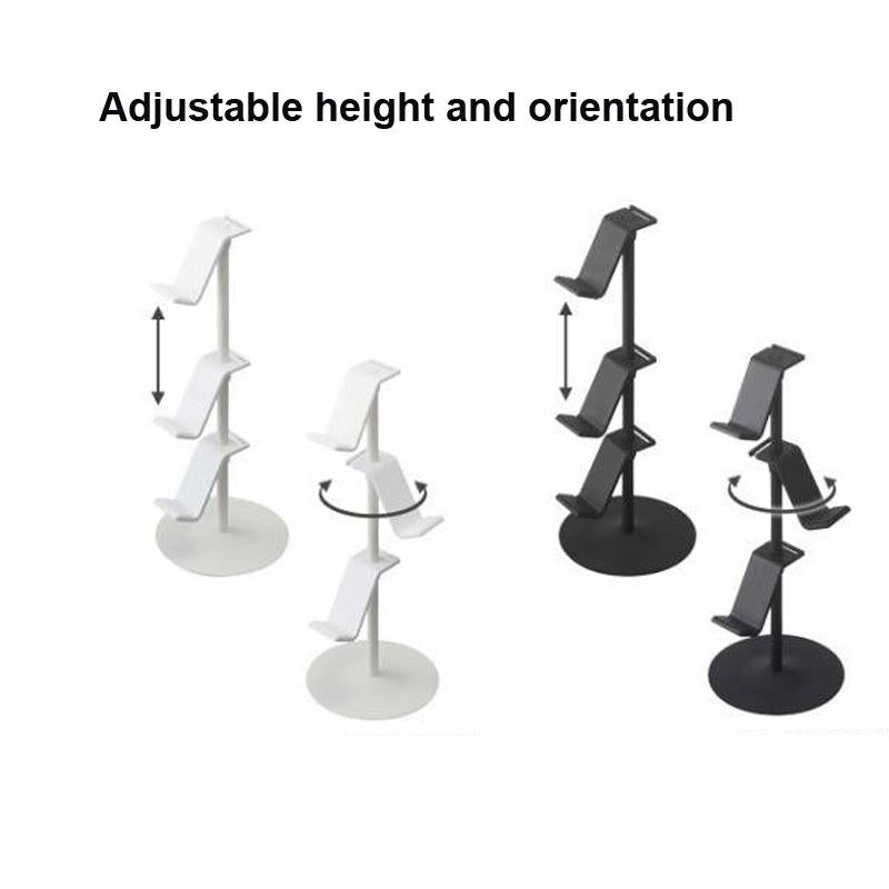 3-Tier Desktop Gamepad And Headphone Storage Rack - Black-1915198091028467714