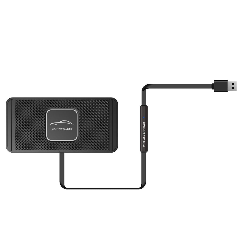 15W Qi Car Wireless Charging Pad - 30Cm Short Cable Anti-Skid-1915198260776144896