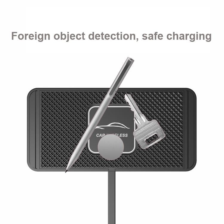 15W Qi Car Wireless Charging Pad - 30Cm Short Cable Anti-Skid-1915198260776144899