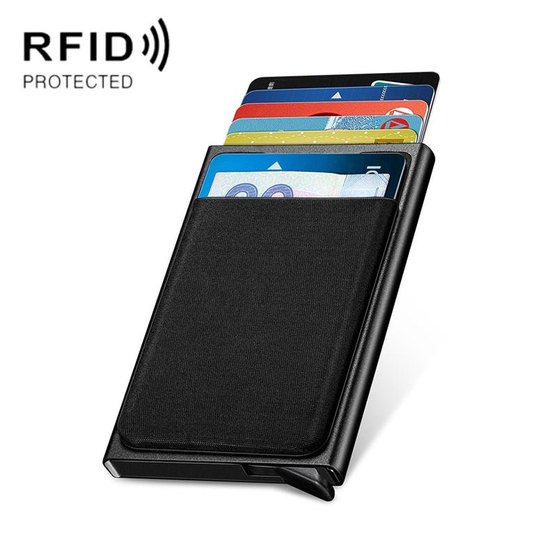 Automatic Pop Up Metal Wallet With Card Holder BLACK-1915197639243206661