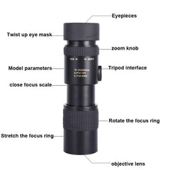 High Definition Monocular Telescope - 10-300X40 Bak4 Prism-1915198293391052804