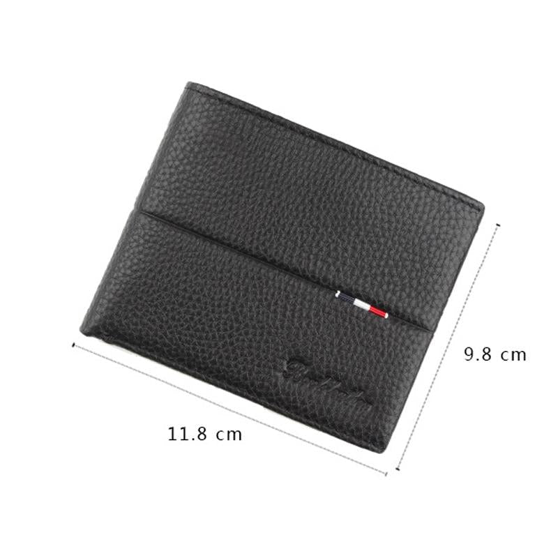 Rfid-Blocking Men Wallet With Card Holder By Baweisi - Black-1915197798484152321