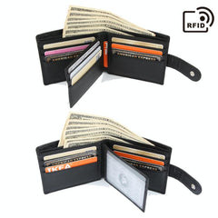 Rfid-Protected Men Short Wallet - Secure & Compact-1915198257408118789
