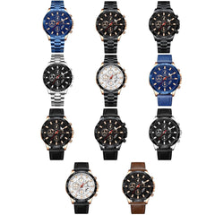 Waterproof Quartz Watch - Black Steel With Black Shell And Surface-1915197983012556801