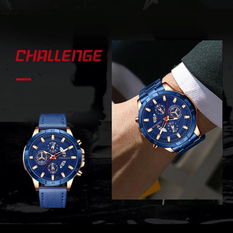 Waterproof Quartz Watch With Black Leather Strap And Rose Shell Design-1943465060064169990