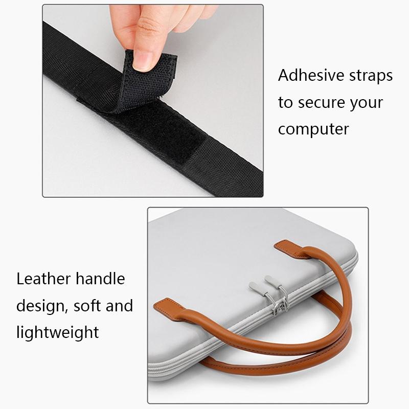 Waterproof Leather Computer Bag - Multifunctional Navy Blue-1915197854499082245
