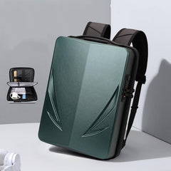 Men Gaming Backpack - Hard Shell Single-Layer Green-1915198262726496263