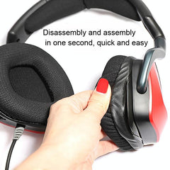 Pair Of Red Earpads For Corsair Void Pro Elite - Grid Bottom-1922443442651271171