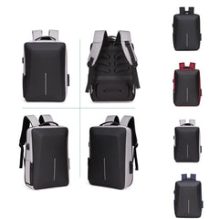 Men Anti-Theft Hard Shell Backpack With Alloy Frame - Gray-1915198122066317313
