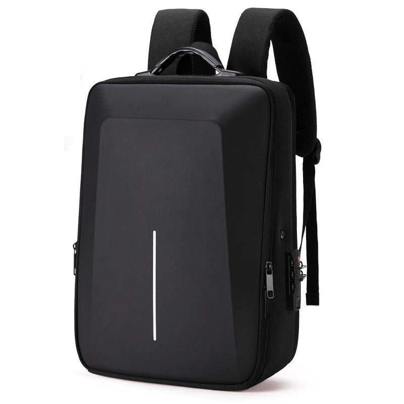 Anti-Theft Hard Shell Backpack For Men - Black-1915197631362109447