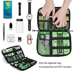 Portable Mobile Phone U Disk Storage Bag - Multifunctional Navy-1964932273757360132