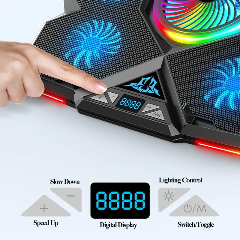 Usb Fan Cooler For Laptops - Touch Symphony Blue 5 Ports-1922443458346356738