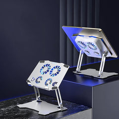 Aluminum Laptop Cooling Stand With 4 Fans-1964932361061797889