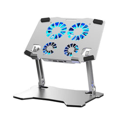 Aluminum Laptop Cooling Stand With 4 Fans-1964932361061797888