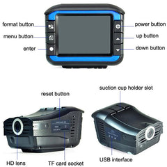 2-In-1 Electronic Dog Driving Recorder With Radar Warning-1915197665935757316