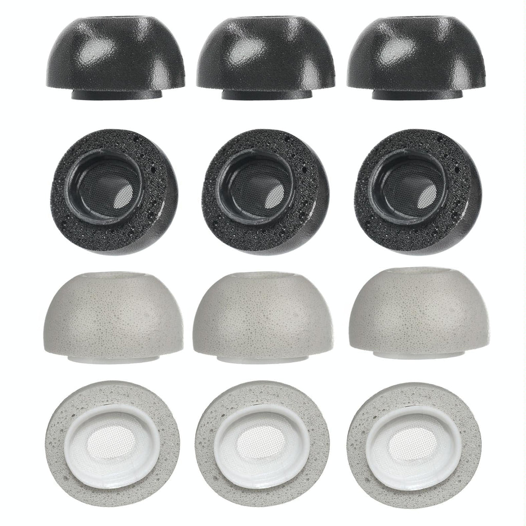 2-Pack Memory Foam Ear Caps For Tws Airpods Pro - Black Medium-1915198114483015681