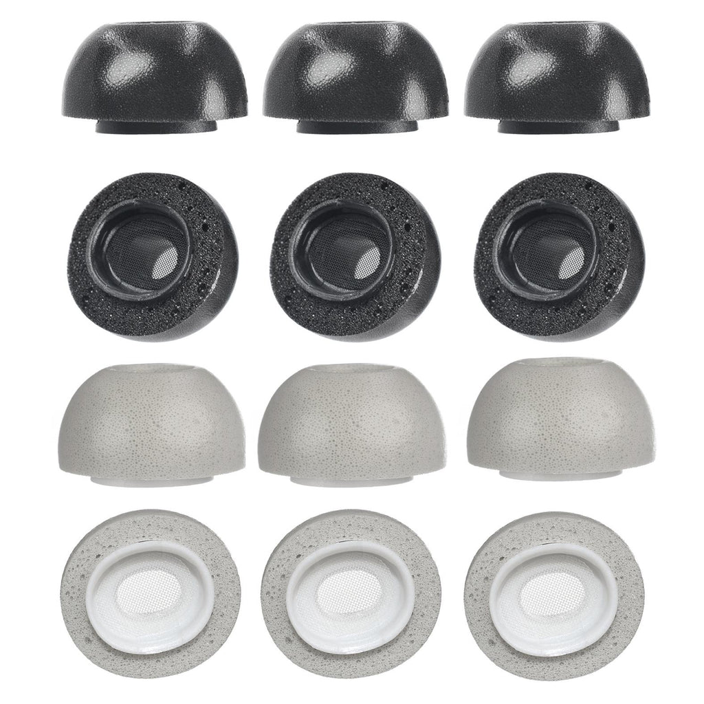 2-Pack Memory Foam Ear Tips For Tws Airpods Pro - Gray Large-1915197805874515969