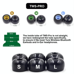 6-Pack Memory Foam Earplugs For Tws Wireless Headsets - Large-1915198275871444996