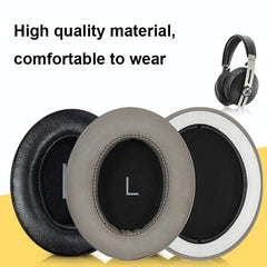 2-Pack Breathable Headphone Earmuffs For Sennheiser Momentum 3 - Gold Lambskin With Buckle-1922443446459699201