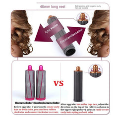 Long Barrel Curling Iron For Dyson Hair Dryer - 13.4Cm Upgraded Gold 40Mm-1922443386216910850
