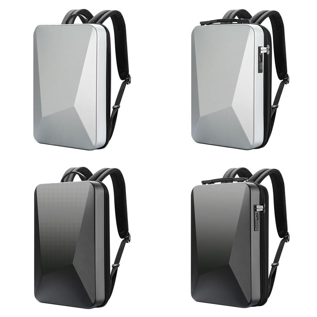 Waterproof Expandable Backpack With Usb Charging And Password Lock - Silver-1915198129985163265