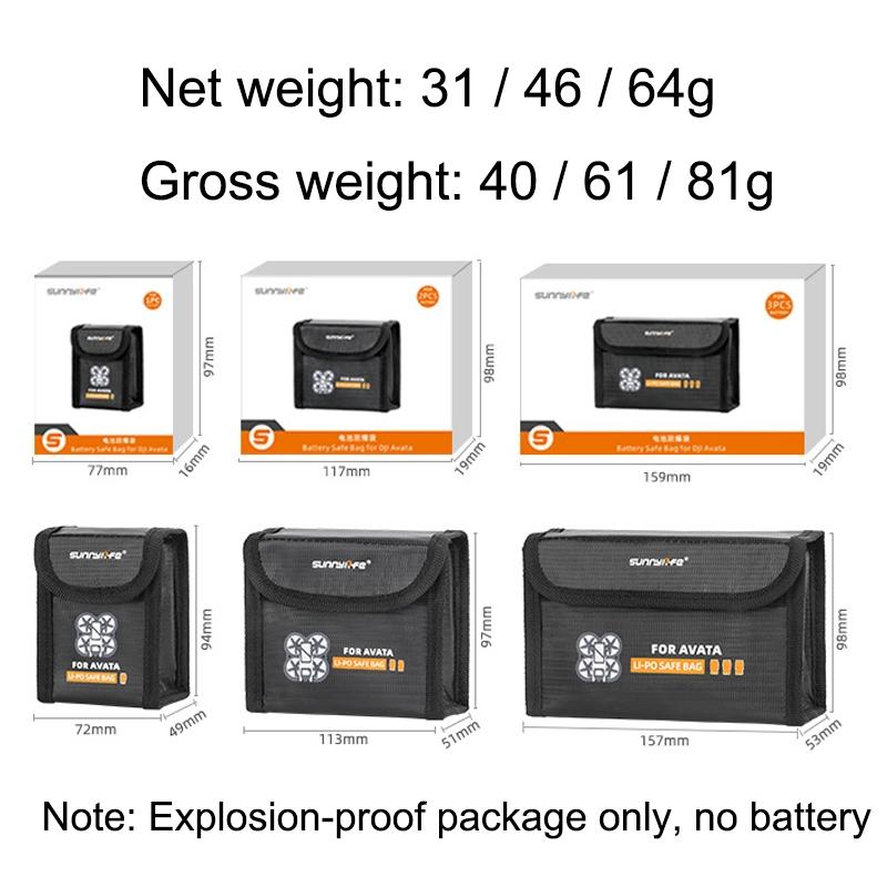 Explosion-Proof Bag For Dji Avata With Battery Protection - 3 Batteries-1915197992663650309