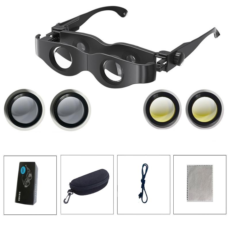 Adjustable Focus Binoculars With Glass Lenses - Grey & Yellow-1915197634730135552